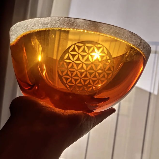 Křišťálová mísa s Květem života